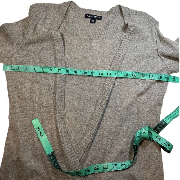 Banana Republic Italian Yarn Cashmere Wool Drape Front Sweater size L - Picture 14 of 16